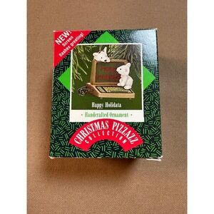 1987 Hallmark Christmas Pizzazz Ornament‎ Happy Holidata Computer Mice
